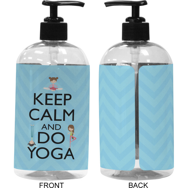 Keep Calm & Do Yoga 16 oz Plastic Liquid Dispenser (Approval)