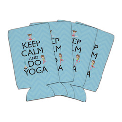 Keep Calm & Do Yoga Can Cooler (16 oz) - Set of 4