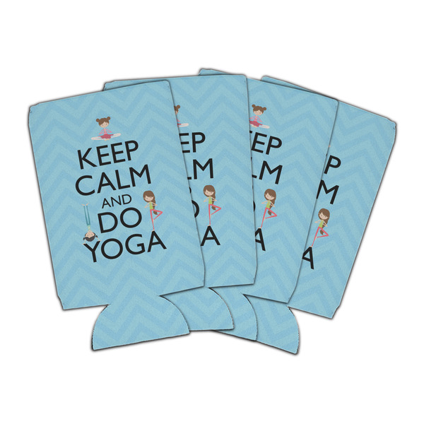 Custom Keep Calm & Do Yoga Can Cooler (16 oz) - Set of 4