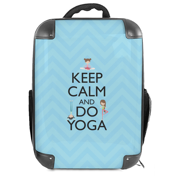 Custom Keep Calm & Do Yoga Hard Shell Backpack
