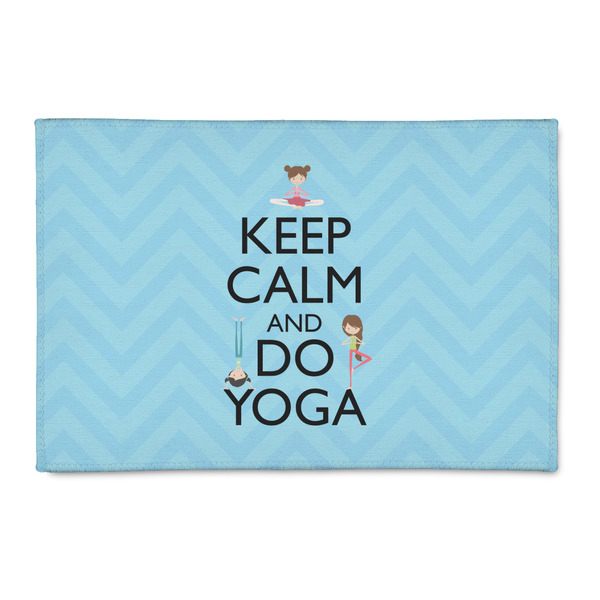 Custom Keep Calm & Do Yoga Patio Rug