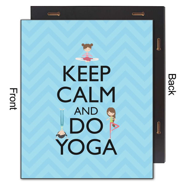 Keep Calm & Do Yoga 20x24 Wood Print - Front & Back View