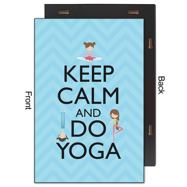 Keep Calm & Do Yoga 20x30 Wood Print - Front & Back View
