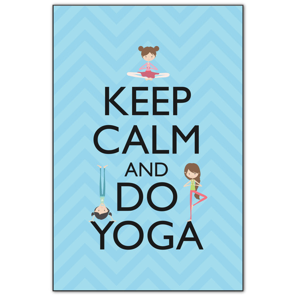 Custom Keep Calm & Do Yoga Wood Print - 20x30