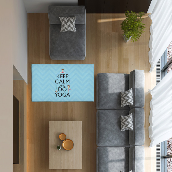 Keep Calm & Do Yoga 3'x5' Indoor Area Rugs - IN CONTEXT