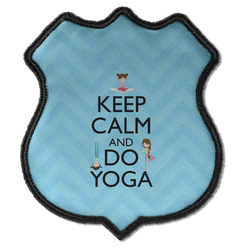 Keep Calm & Do Yoga Iron On Shield Patch C