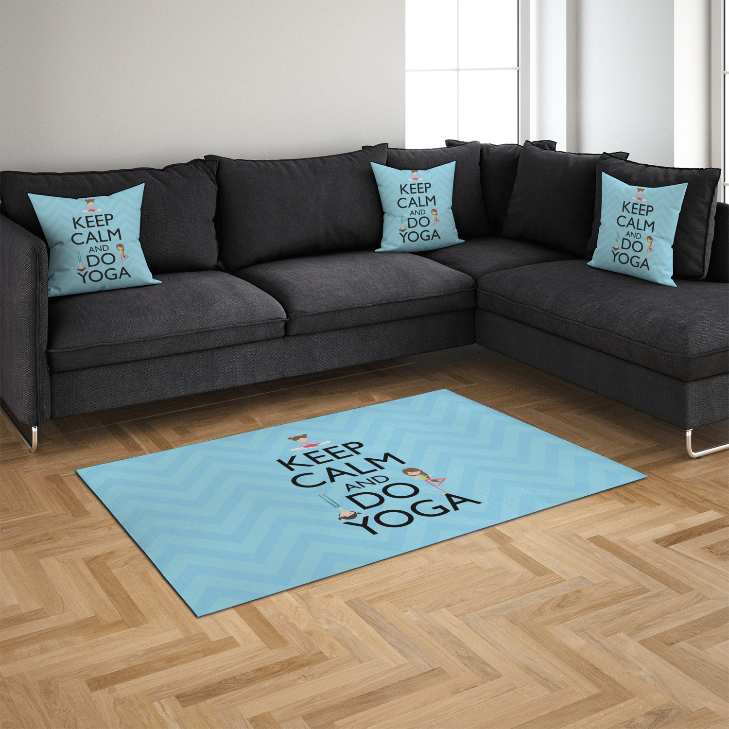 Custom Keep Calm & Do Yoga Area Rug | YouCustomizeIt