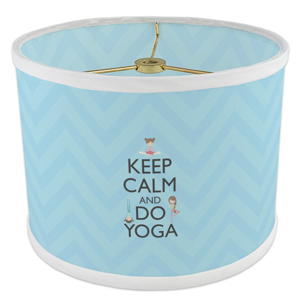 Keep Calm & Do Yoga 8" Drum Lampshade - ANGLE Poly-Film