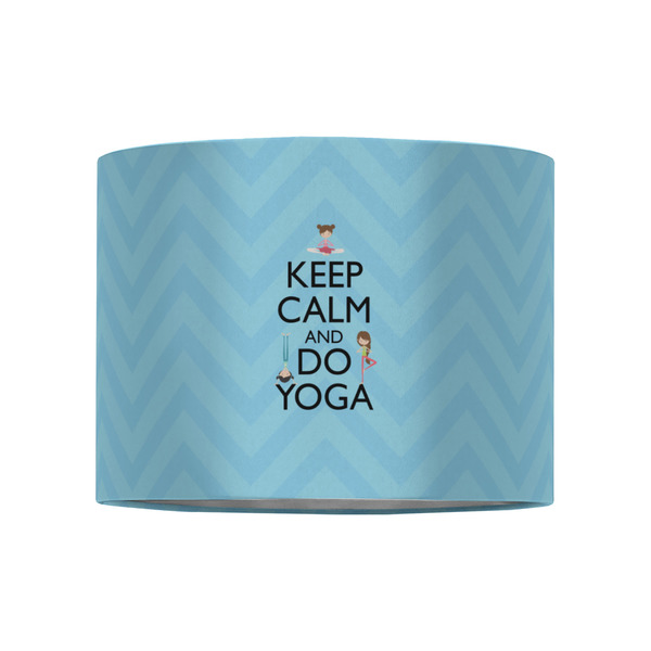 Keep Calm & Do Yoga 8" Drum Lampshade - FRONT (Fabric)