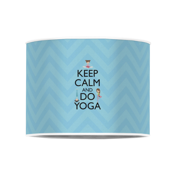 Keep Calm & Do Yoga 8" Drum Lampshade - FRONT (Poly Film)
