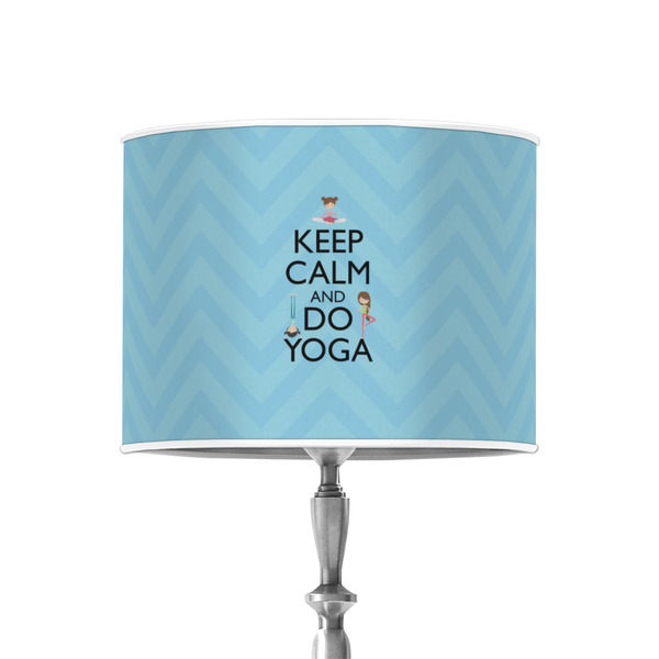 Keep Calm & Do Yoga 8" Drum Lampshade - ON STAND (Poly Film)