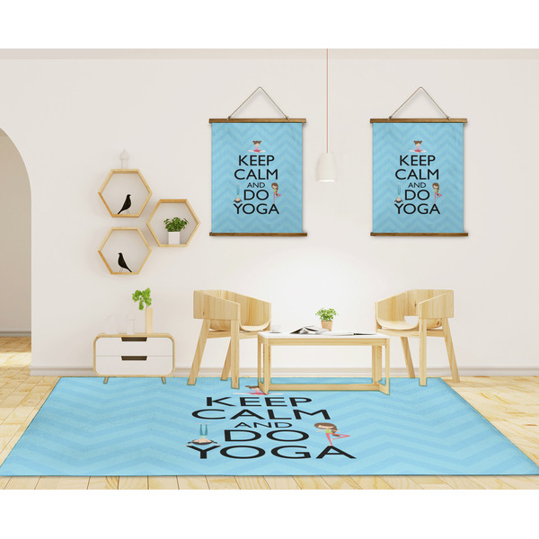 Keep Calm & Do Yoga 8'x10' Indoor Area Rugs - IN CONTEXT