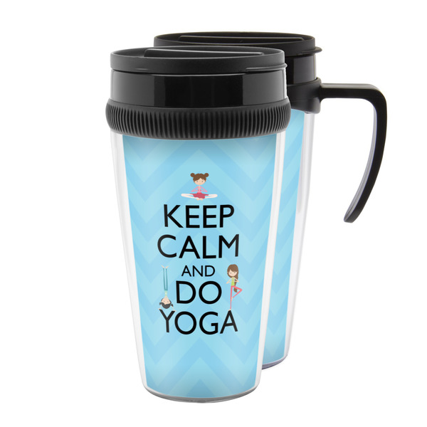 Custom Keep Calm & Do Yoga Acrylic Travel Mug