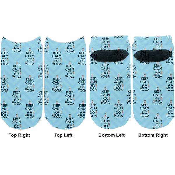 Keep Calm & Do Yoga Adult Ankle Socks - Double Pair - Front and Back - Apvl