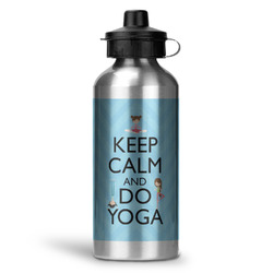 Keep Calm & Do Yoga Water Bottles - 20 oz - Aluminum
