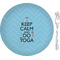 Keep Calm & Do Yoga 8" Glass Appetizer / Dessert Plates - Single or Set
