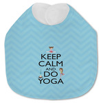 Keep Calm & Do Yoga Jersey Knit Baby Bib