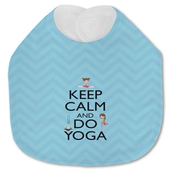 Custom Keep Calm & Do Yoga Jersey Knit Baby Bib