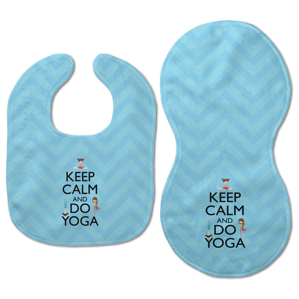 Keep Calm & Do Yoga Baby Bib & Burp Set - Approval (new bib & burp)