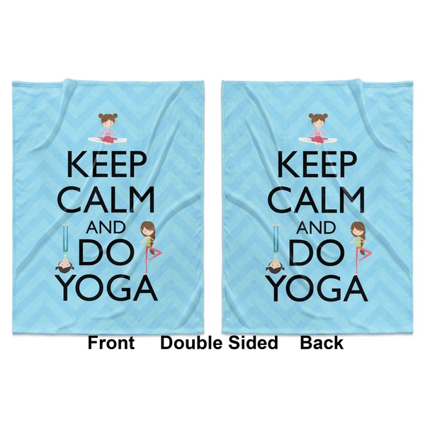 Keep Calm & Do Yoga Baby Blanket (Double Sided - Printed Front and Back)
