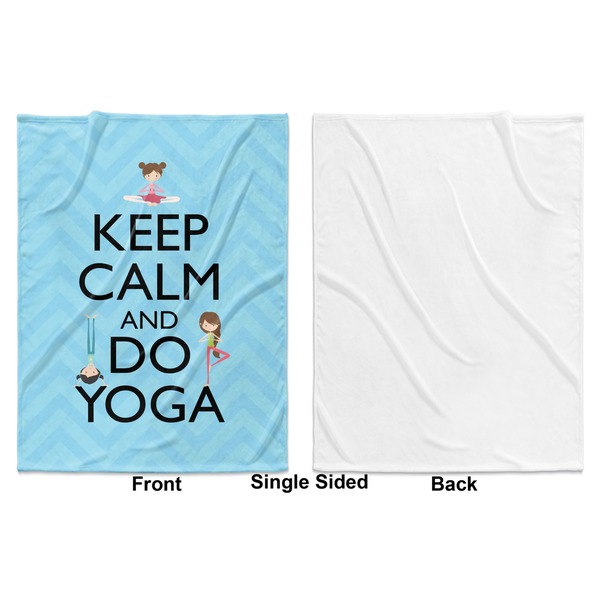Keep Calm & Do Yoga Baby Blanket (Single Side - Printed Front, White Back)