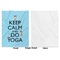 Keep Calm & Do Yoga Baby Blanket (Single Side - Printed Front, White Back)