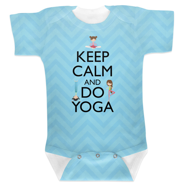 Custom Keep Calm & Do Yoga Baby Bodysuit 6-12