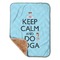 Keep Calm & Do Yoga Baby Sherpa Blanket - Corner Showing Soft