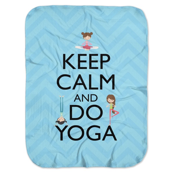 Custom Keep Calm & Do Yoga Baby Swaddling Blanket