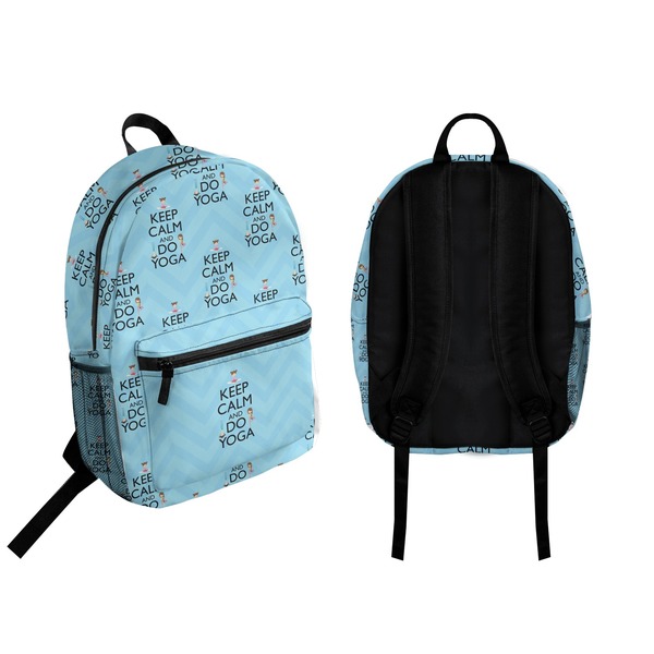 Keep Calm & Do Yoga Backpack front and back - Apvl