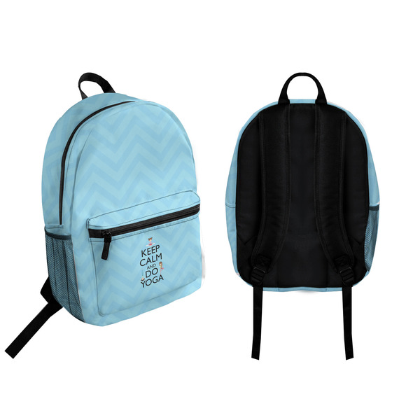 Keep Calm & Do Yoga Backpack front and back - Apvl