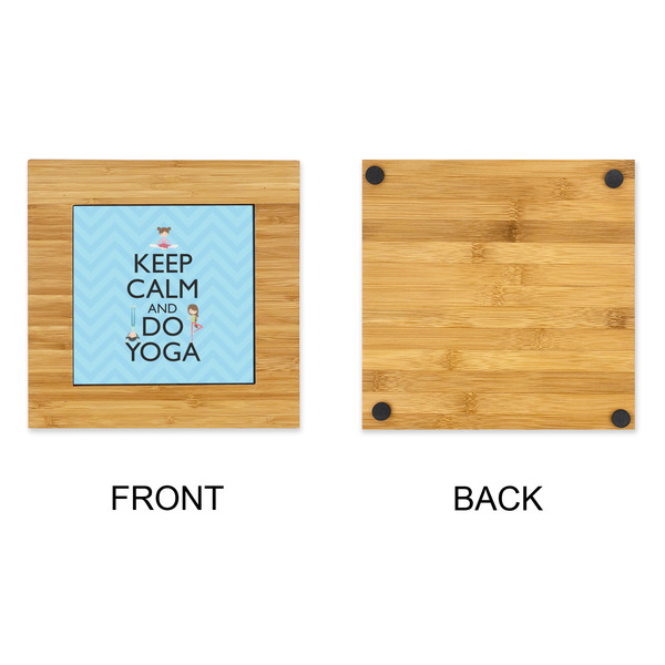 Keep Calm & Do Yoga Bamboo Trivet with 6" Tile - APPROVAL
