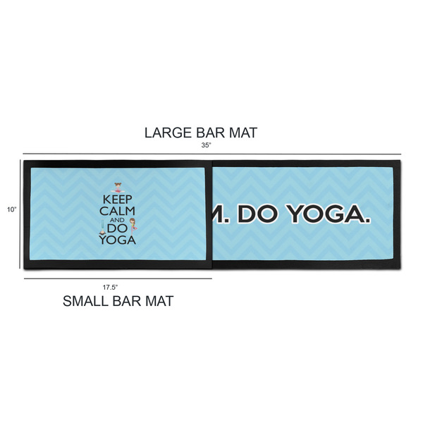 Keep Calm & Do Yoga Bar Mats - Sizing Chart