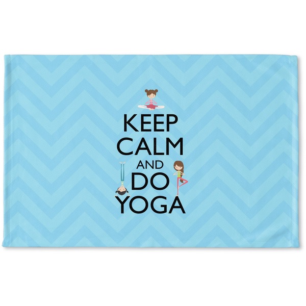 Custom Keep Calm & Do Yoga Woven Mat