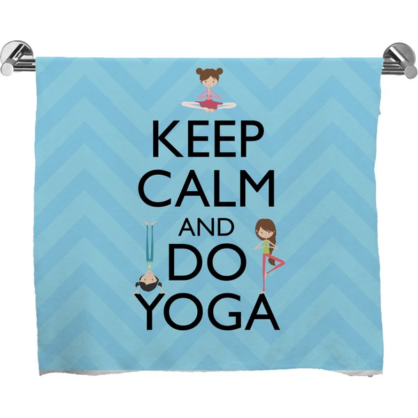 Custom Keep Calm & Do Yoga Bath Towel