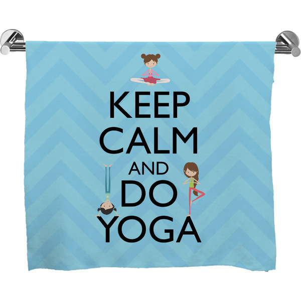Custom Keep Calm & Do Yoga Bath Towel