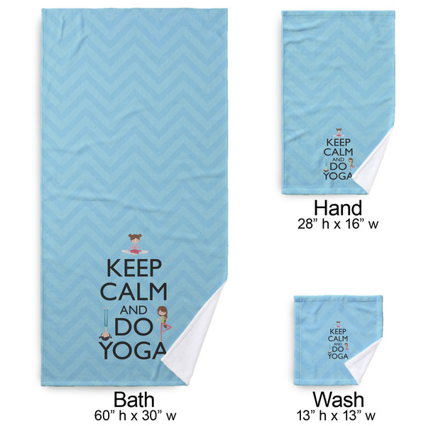 Keep Calm & Do Yoga Bath Towel Sets - 3-piece - Approval