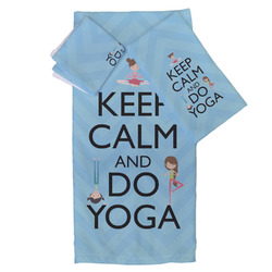 Keep Calm & Do Yoga Bath Towel Set - 3 Pcs