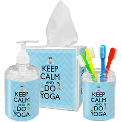 Keep Calm & Do Yoga Acrylic Bathroom Accessories Set