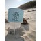 Keep Calm & Do Yoga Beach Spiker white on beach with sand