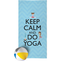 Keep Calm & Do Yoga Beach Towel