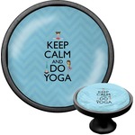Keep Calm & Do Yoga Cabinet Knob (Black)