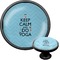 Keep Calm & Do Yoga Black Custom Cabinet Knob (Front and Side)
