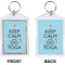 Keep Calm & Do Yoga Bling Keychain (Front + Back)