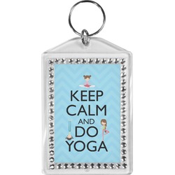 Keep Calm & Do Yoga Bling Keychain