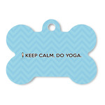 Keep Calm & Do Yoga Bone Shaped Dog ID Tag