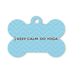 Keep Calm & Do Yoga Bone Shaped Dog ID Tag - Small