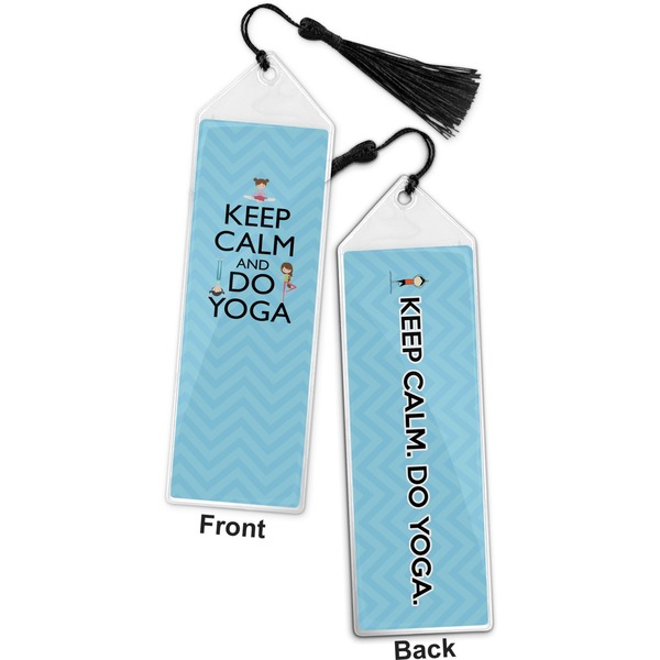 Keep Calm & Do Yoga Bookmark with tassel - Front and Back
