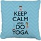 Keep Calm & Do Yoga Faux-Linen Throw Pillow 18"
