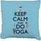 Keep Calm & Do Yoga Burlap Pillow 24"